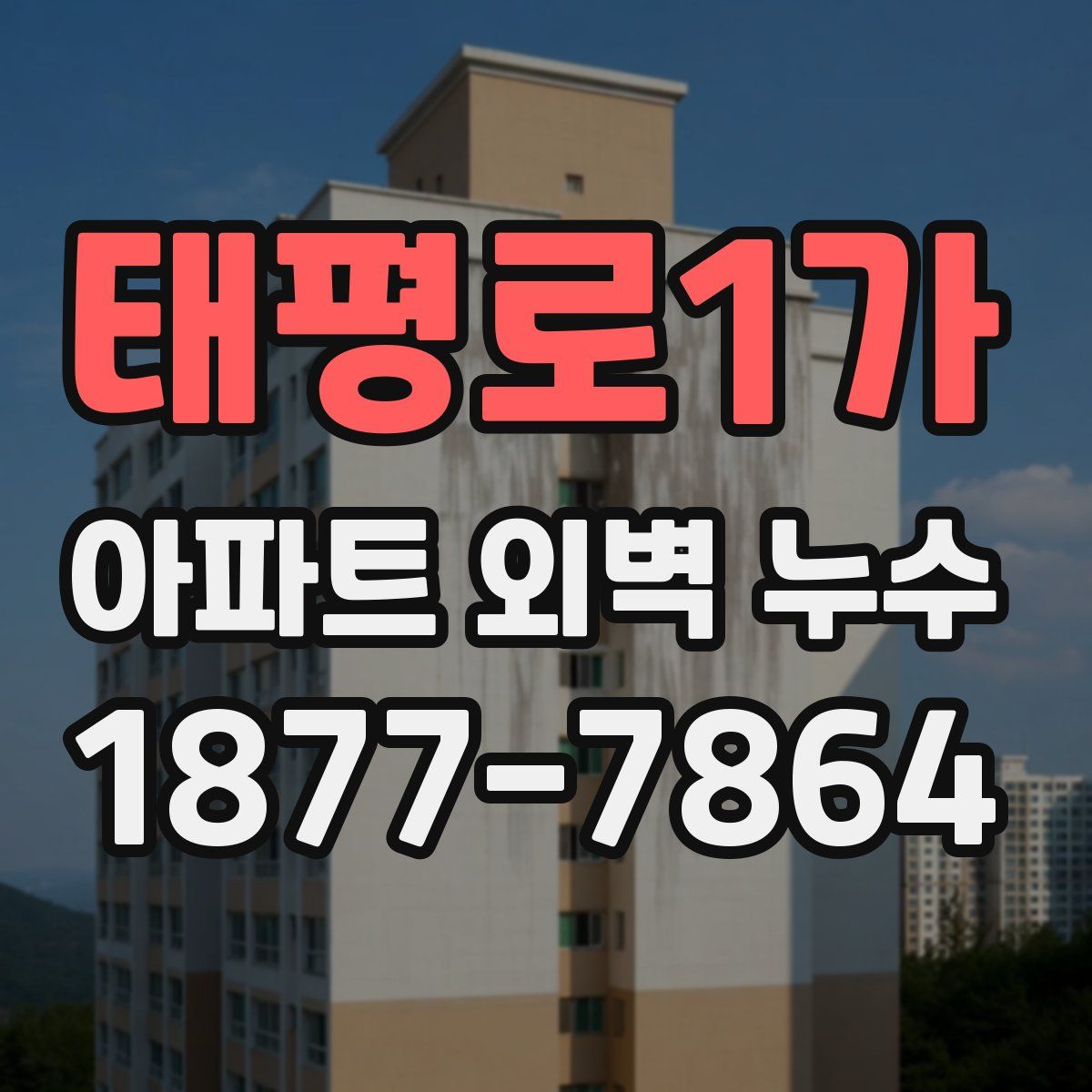 태평로1가 아파트 외벽 누수