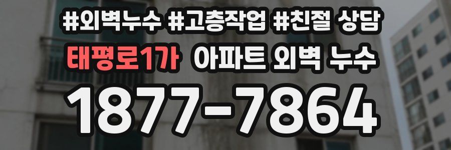 태평로1가 아파트 외벽 누수