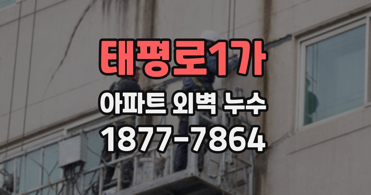 태평로1가 아파트 외벽 누수