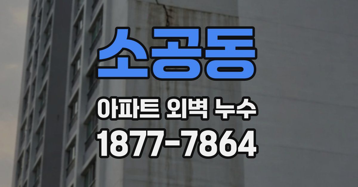 소공동 아파트 외벽 누수