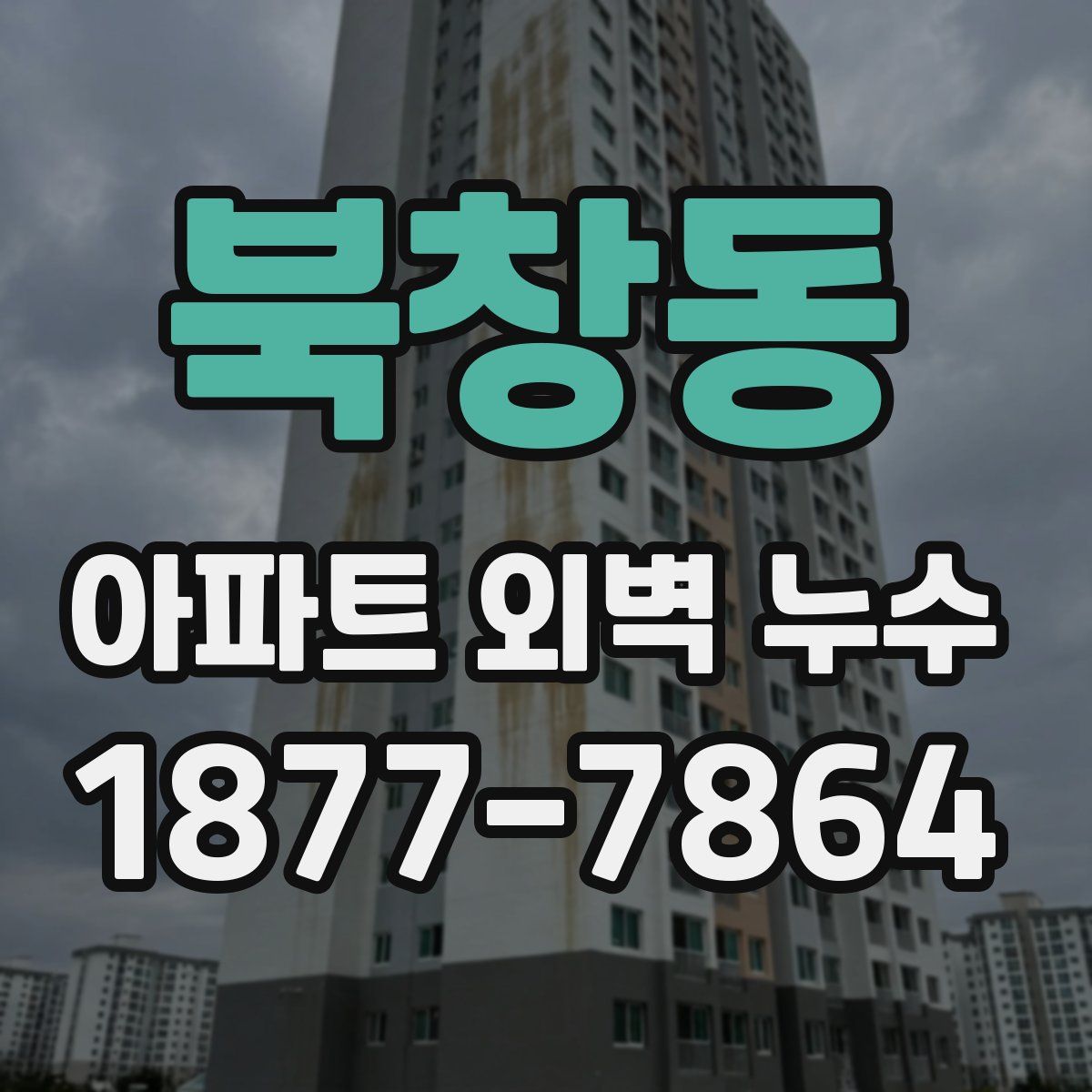 북창동 아파트 외벽 누수