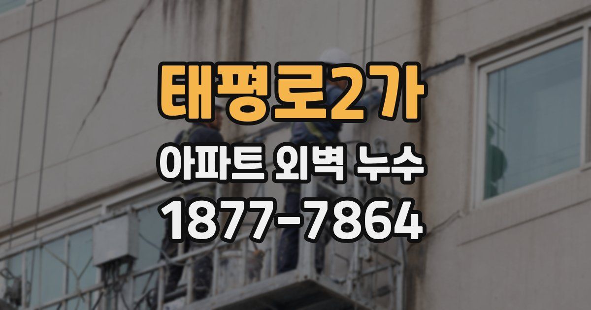 태평로2가 아파트 외벽 누수