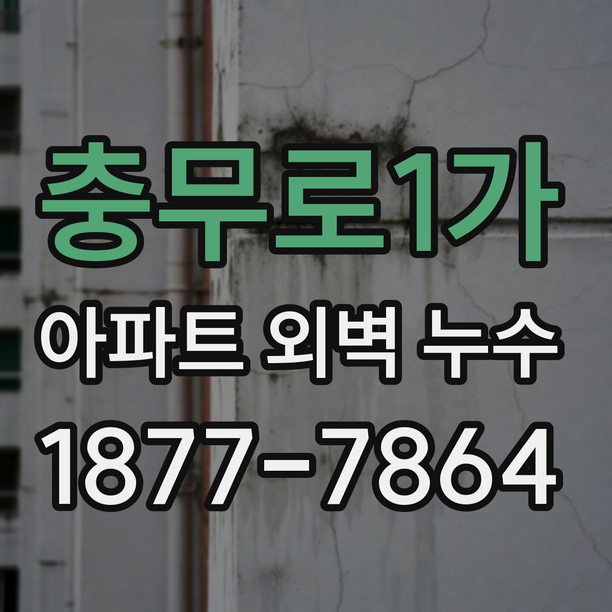 충무로1가 아파트 외벽 누수
