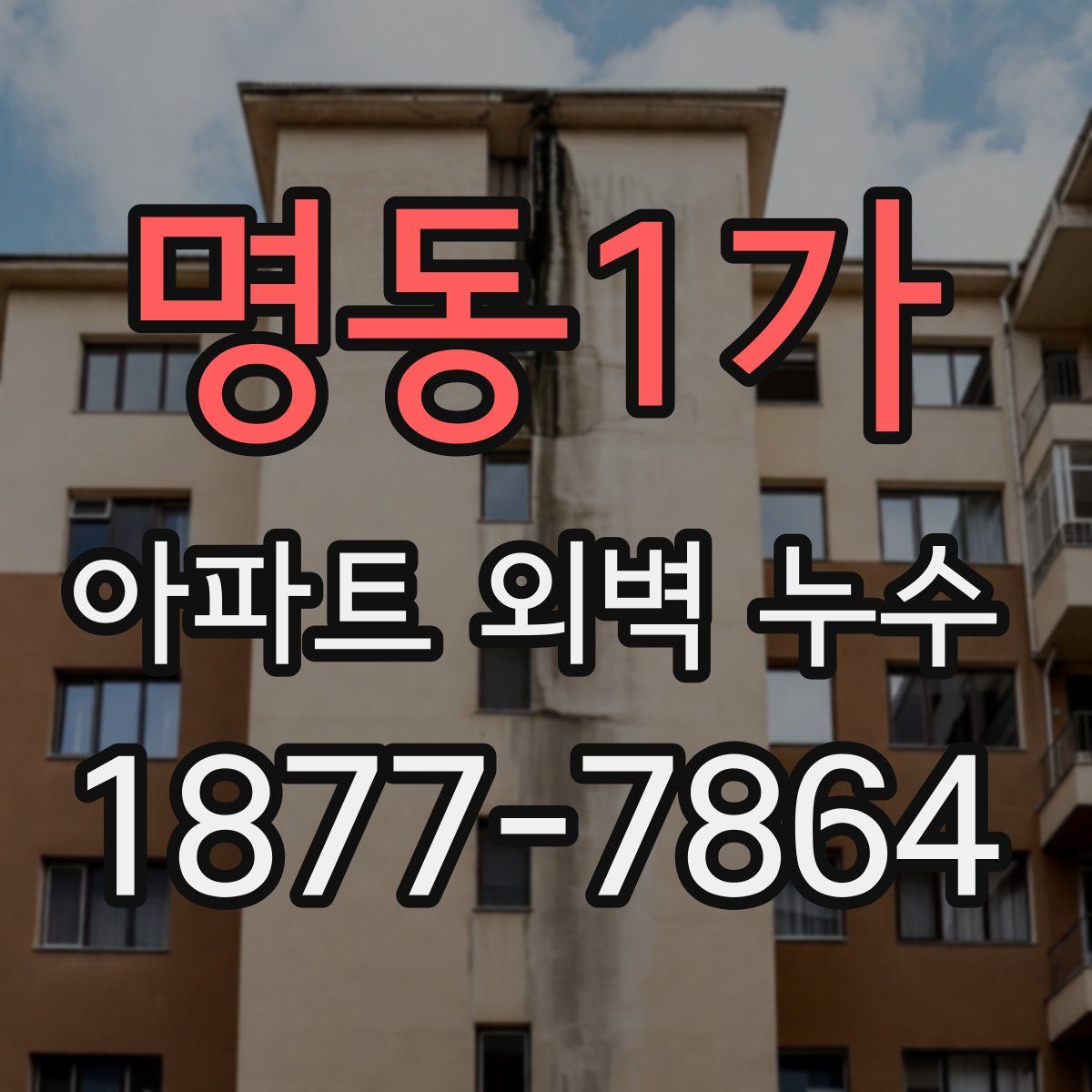 명동1가 아파트 외벽 누수