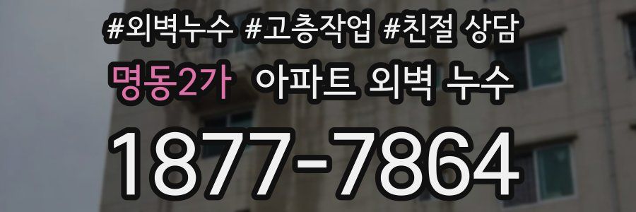 명동2가 아파트 외벽 누수