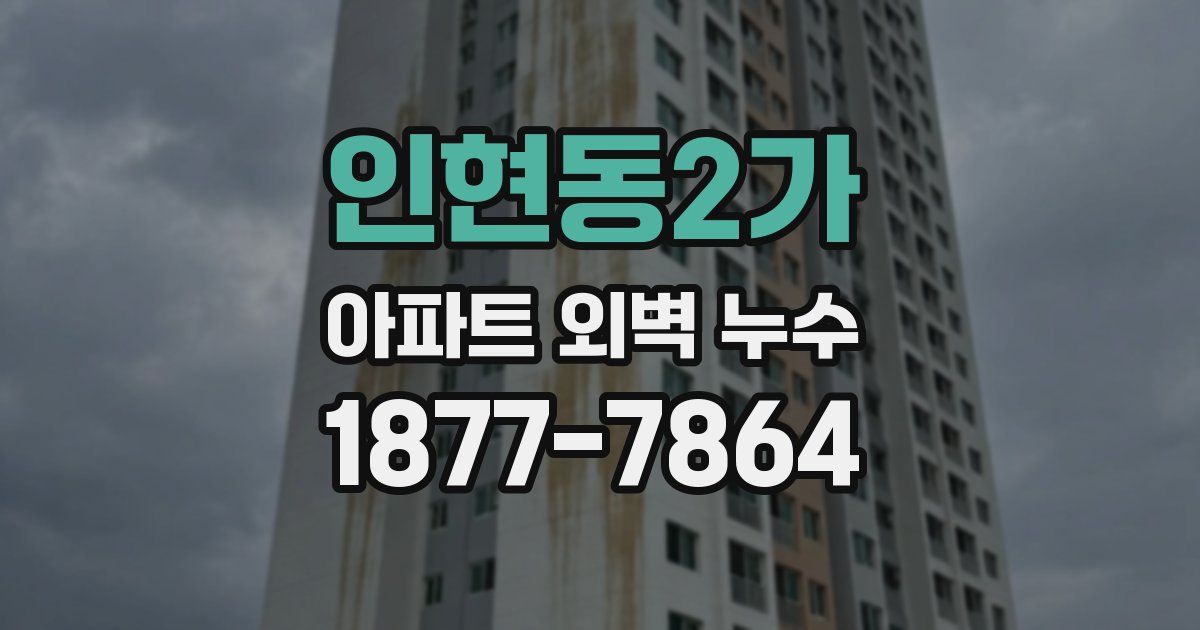 인현동2가 아파트 외벽 누수