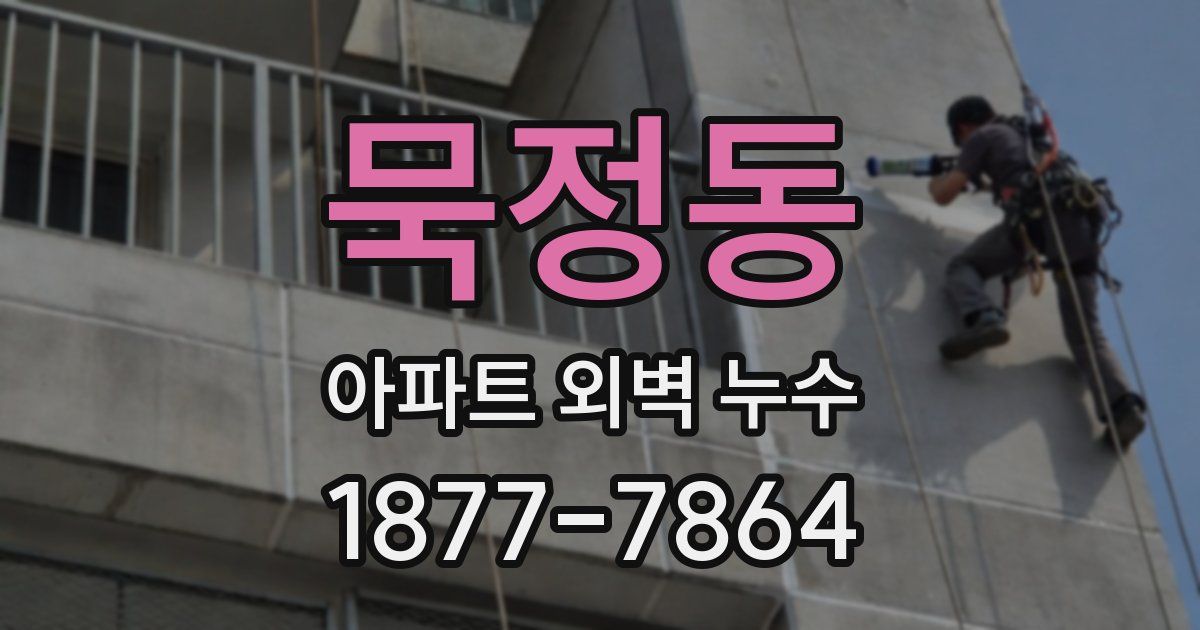 묵정동 아파트 외벽 누수