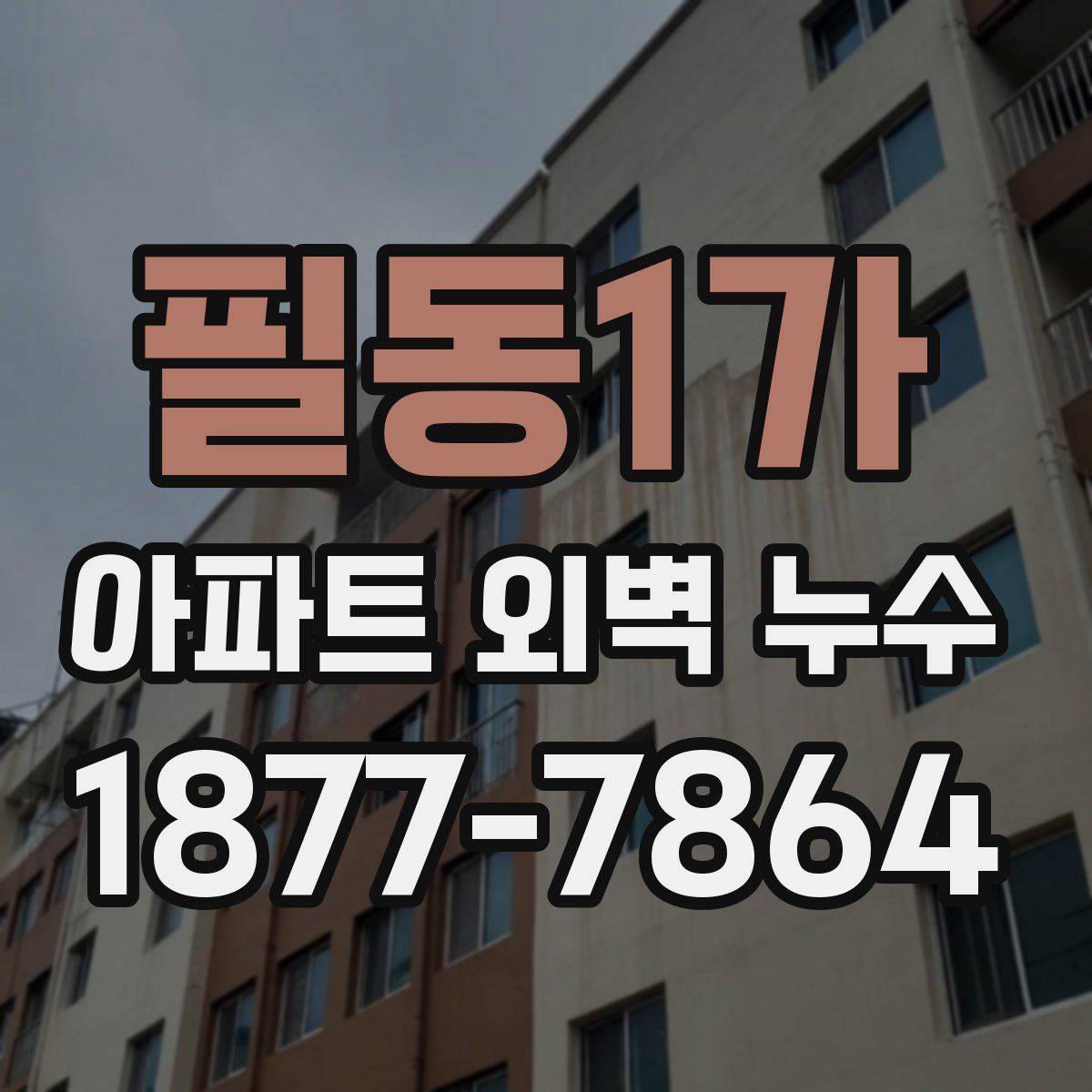 필동1가 아파트 외벽 누수