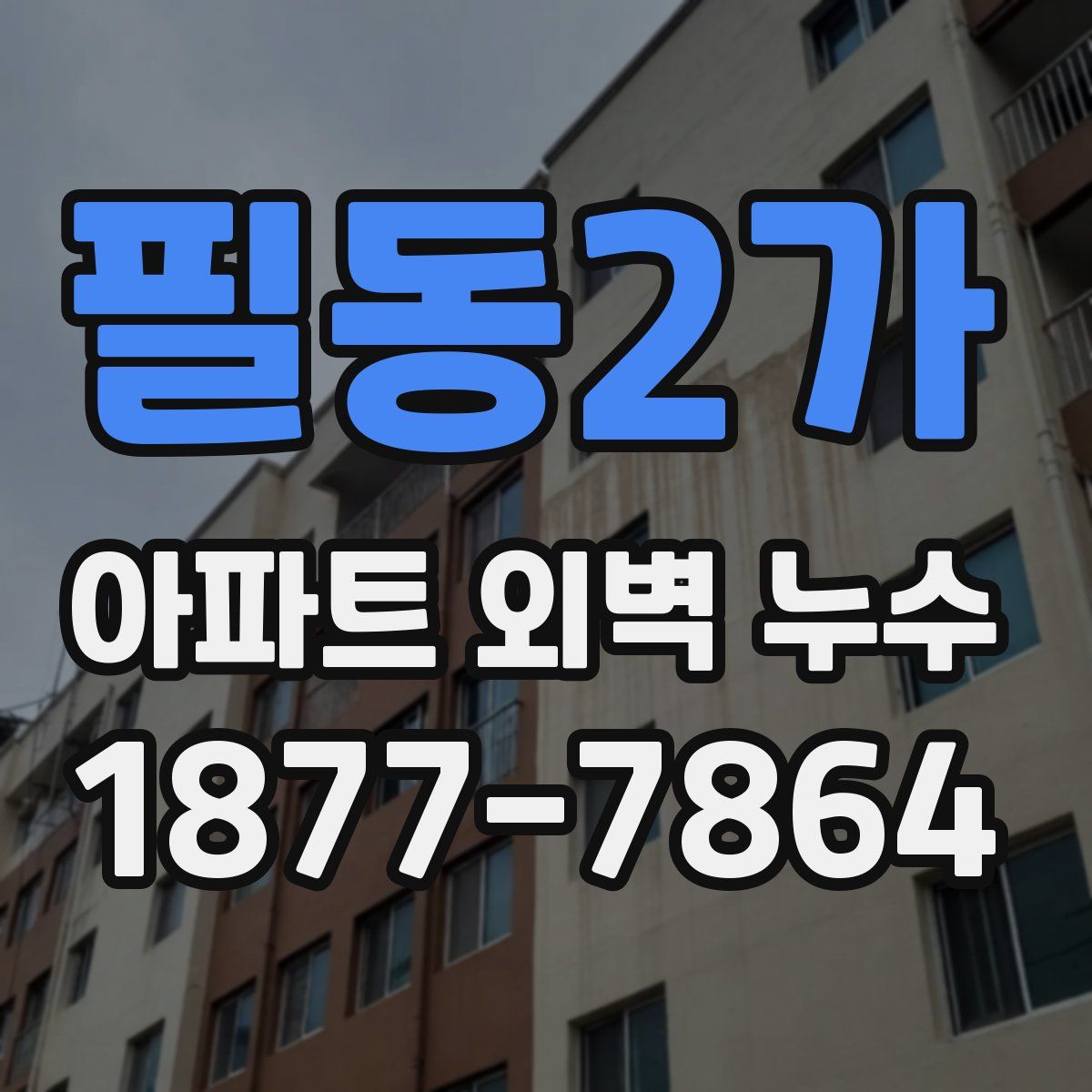 필동2가 아파트 외벽 누수
