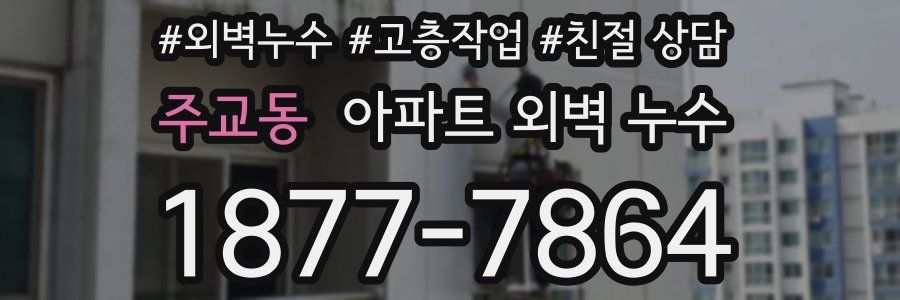 주교동 아파트 외벽 누수