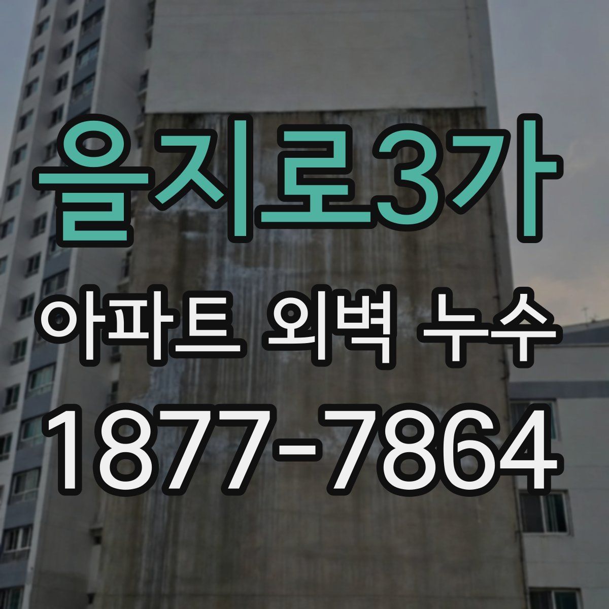 을지로3가 아파트 외벽 누수