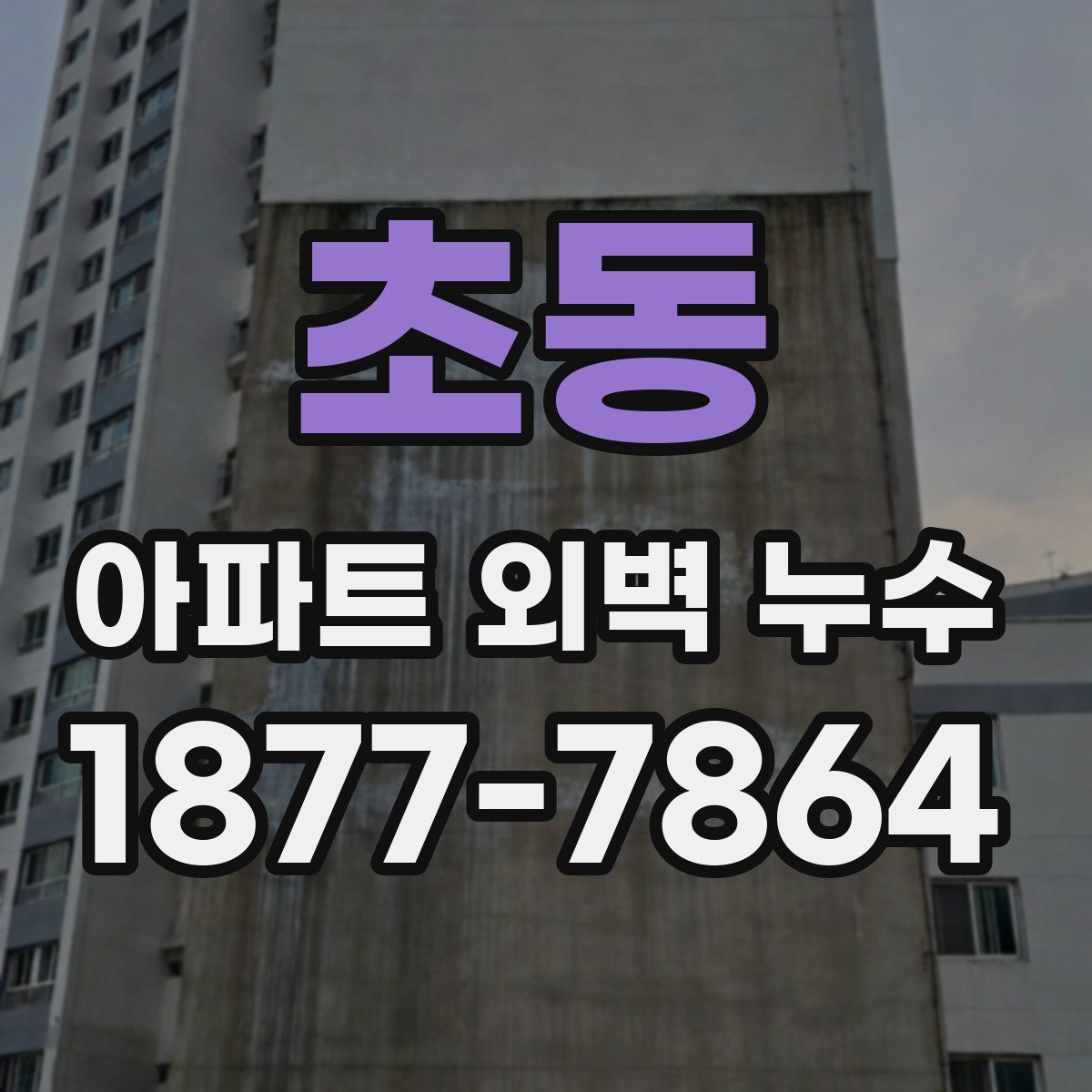 초동 아파트 외벽 누수