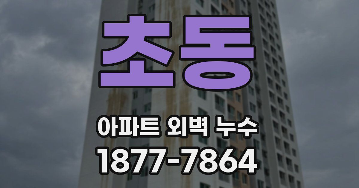 초동 아파트 외벽 누수