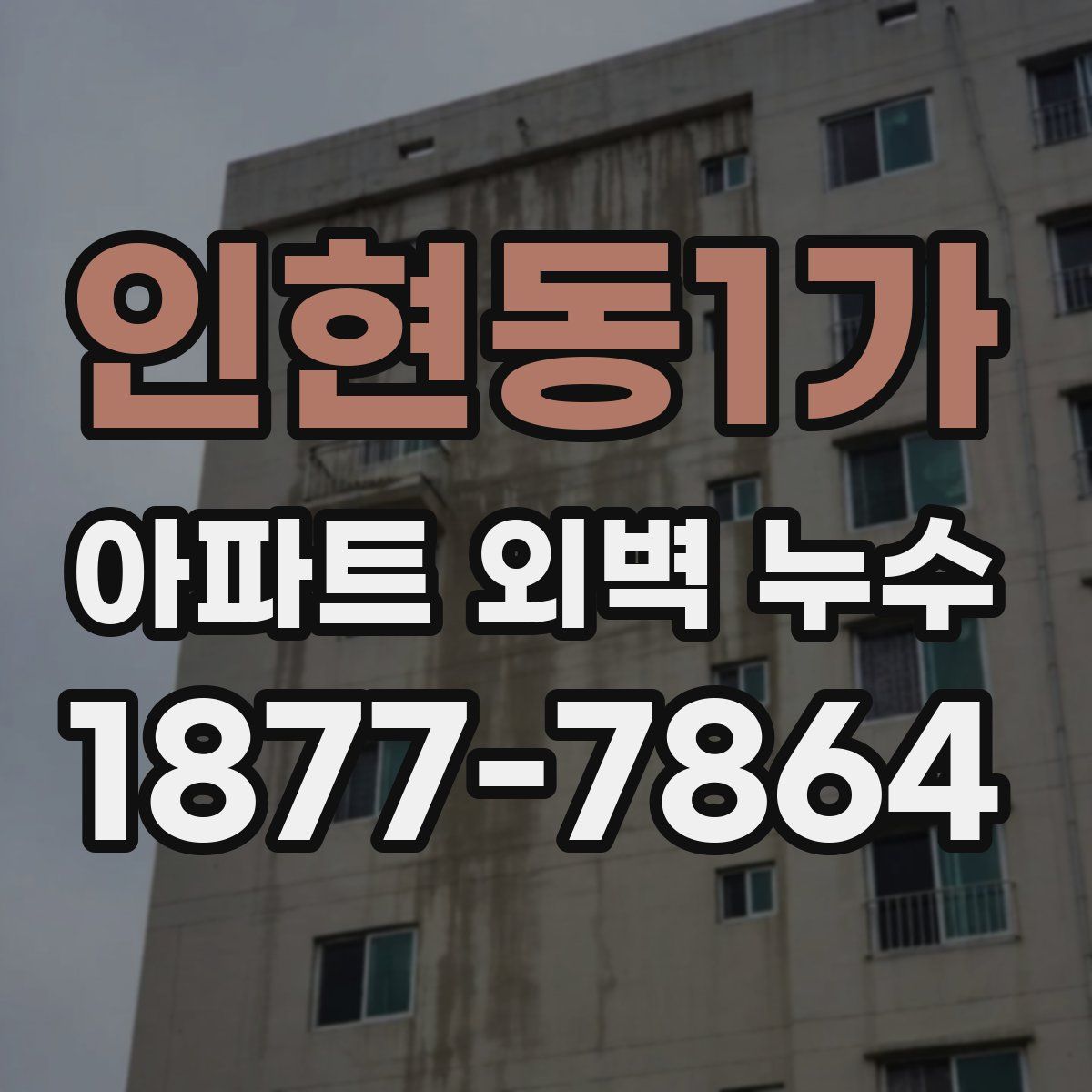인현동1가 아파트 외벽 누수