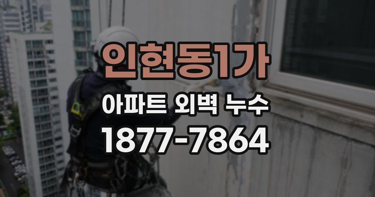 인현동1가 아파트 외벽 누수