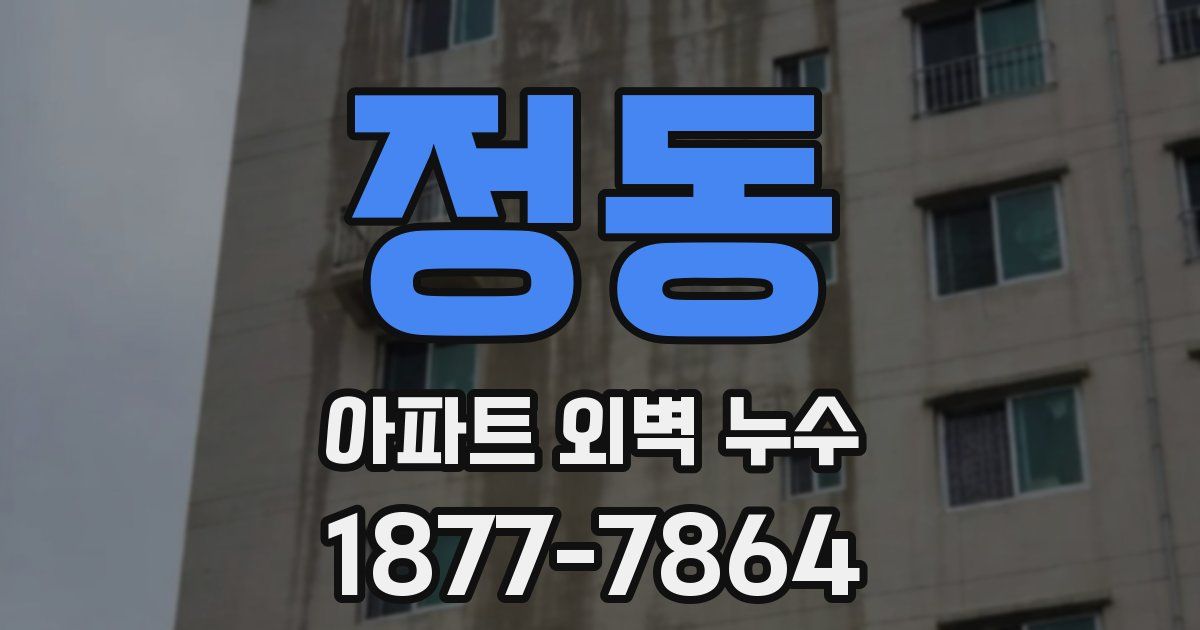 정동 아파트 외벽 누수