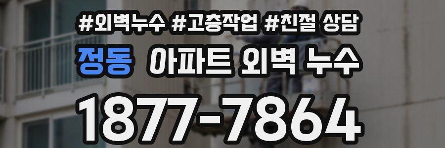 정동 아파트 외벽 누수