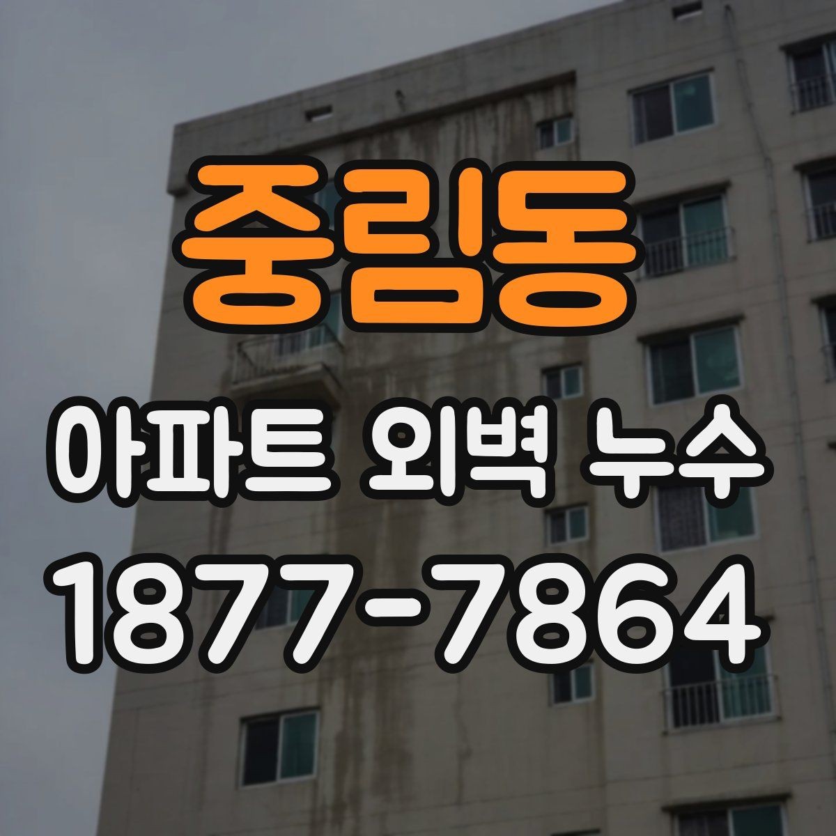 중림동 아파트 외벽 누수 원인과 점검 순서