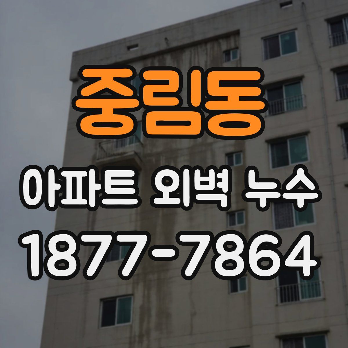 중림동 아파트 외벽 누수
