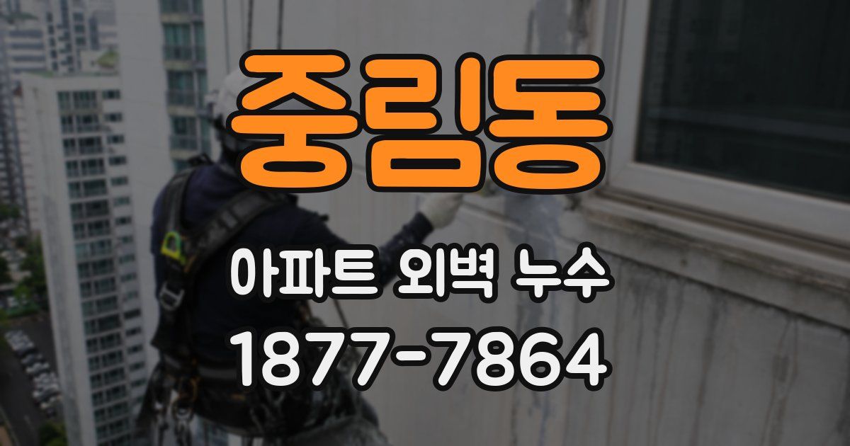 중림동 아파트 외벽 누수