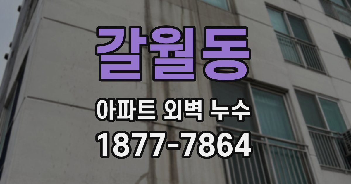 갈월동 아파트 외벽 누수