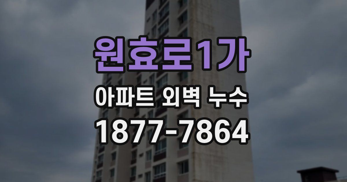 원효로1가 아파트 외벽 누수