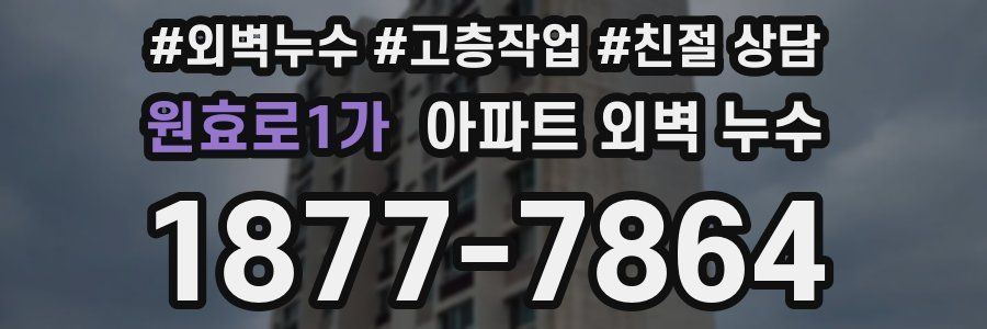 원효로1가 아파트 외벽 누수