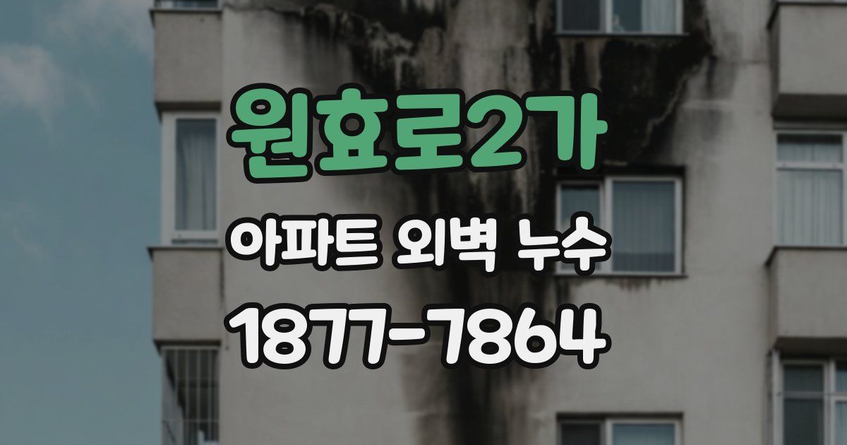 원효로2가 아파트 외벽 누수