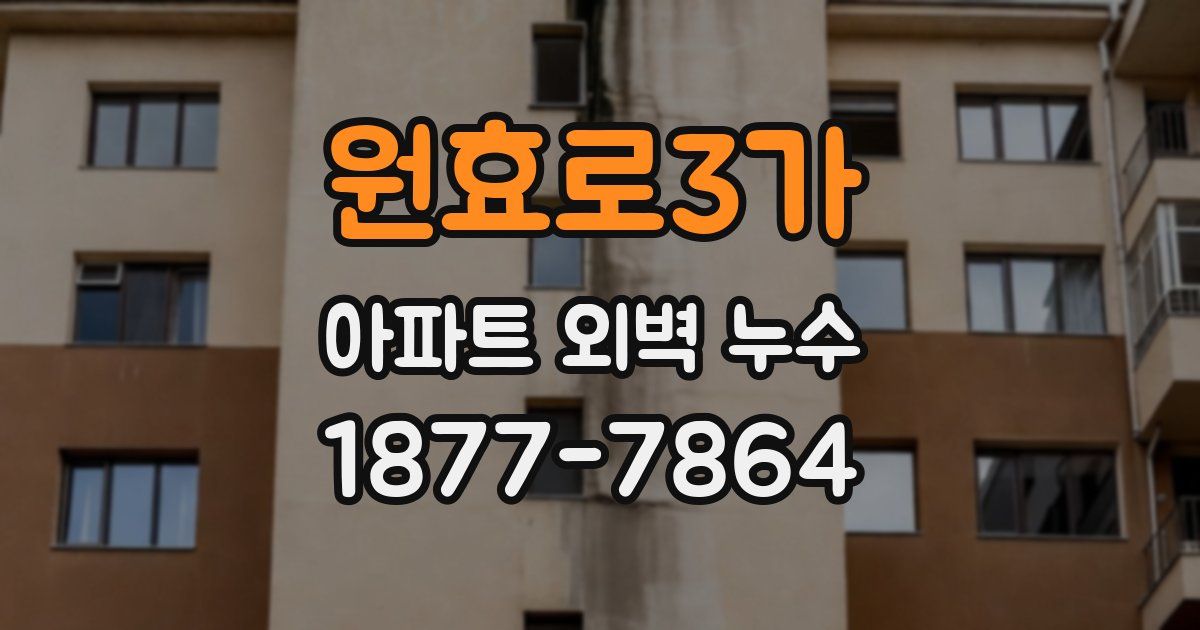 원효로3가 아파트 외벽 누수