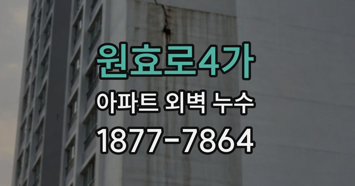 원효로4가 아파트 외벽 누수