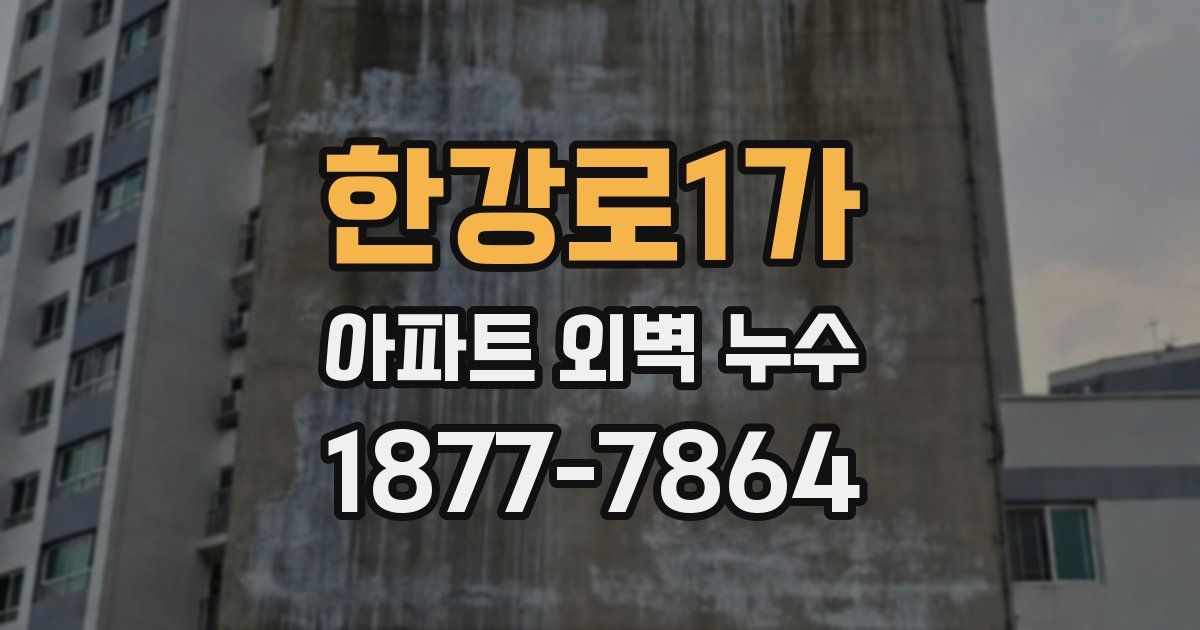 한강로1가 아파트 외벽 누수