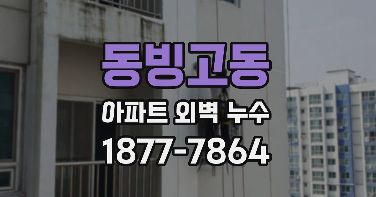 동빙고동 아파트 외벽 누수