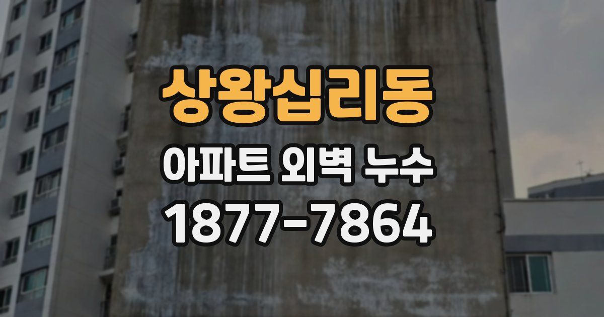 상왕십리동 아파트 외벽 누수