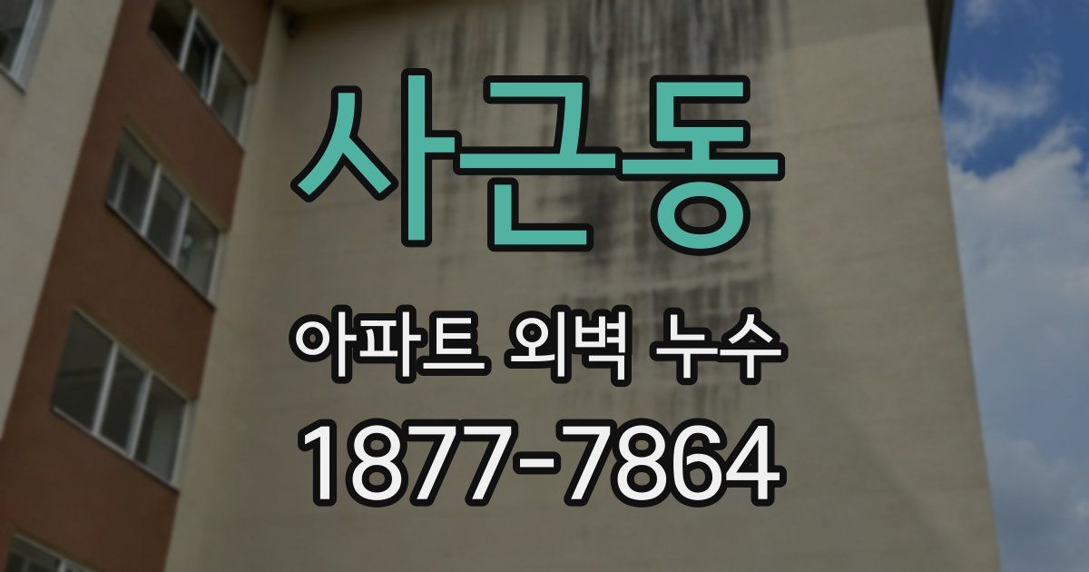 사근동 아파트 외벽 누수