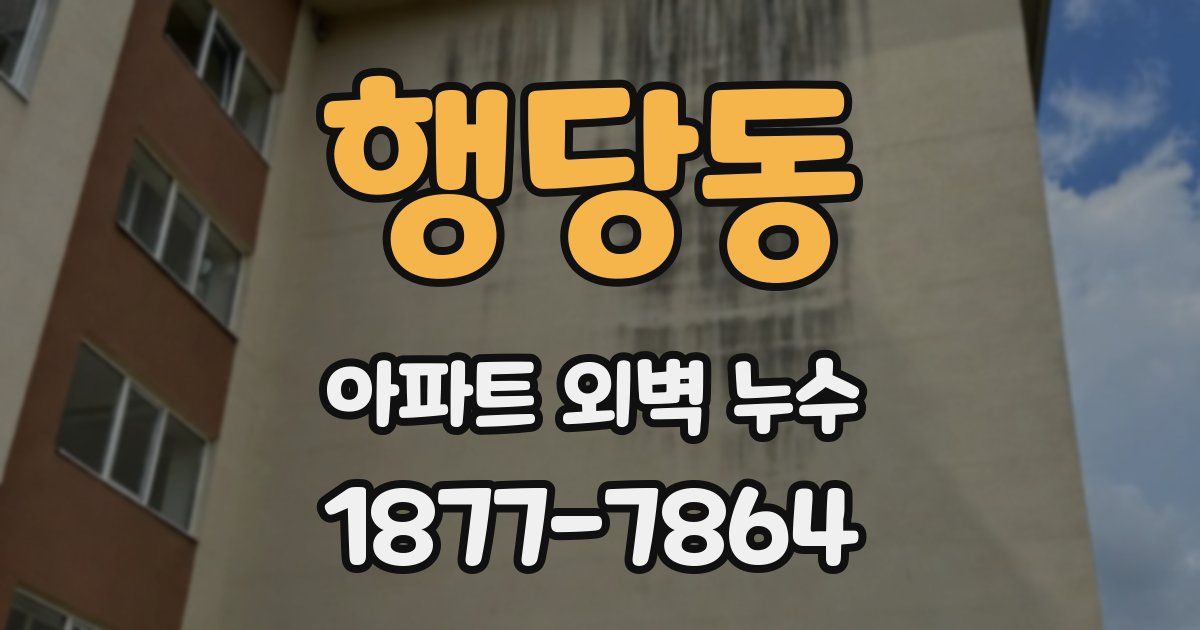 행당동 아파트 외벽 누수