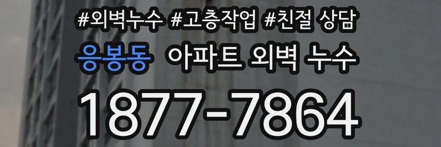 응봉동 아파트 외벽 누수