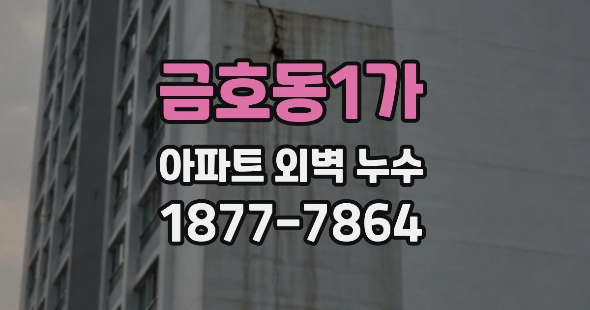금호동1가 아파트 외벽 누수