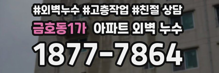 금호동1가 아파트 외벽 누수