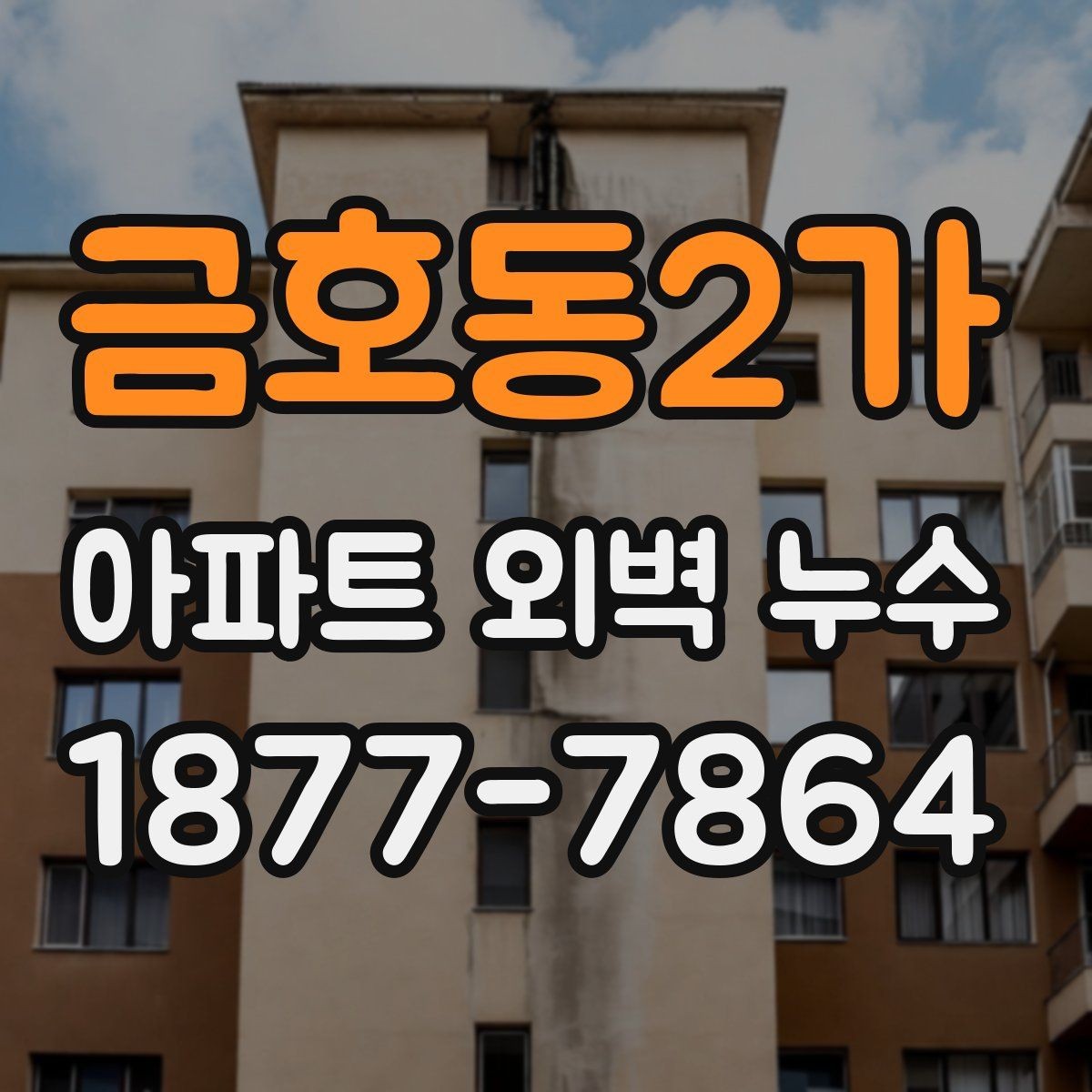 금호동2가 아파트 외벽 누수 보수 후 확인할 마감 상태
