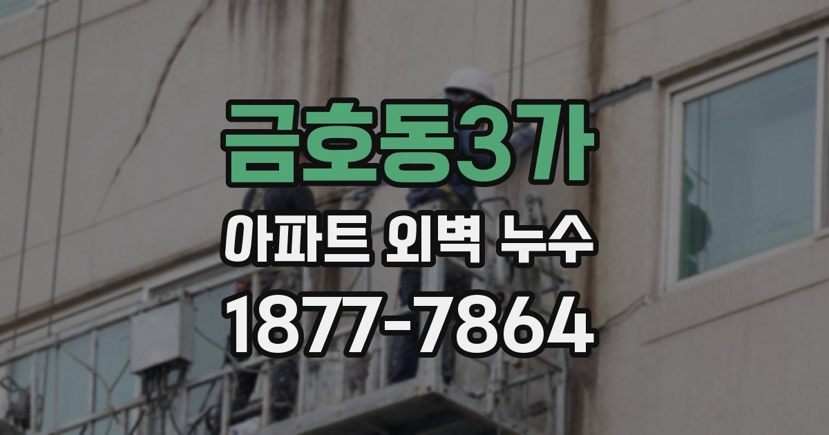 금호동3가 아파트 외벽 누수