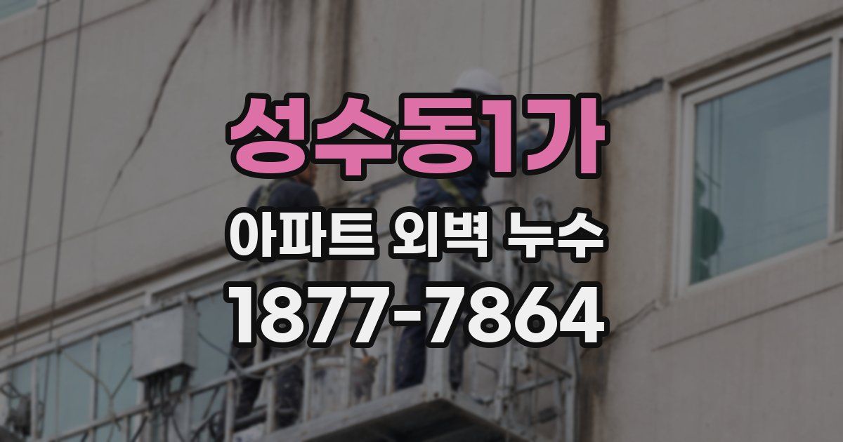 성수동1가 아파트 외벽 누수