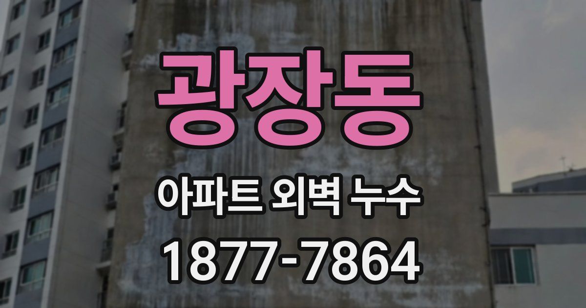 광장동 아파트 외벽 누수