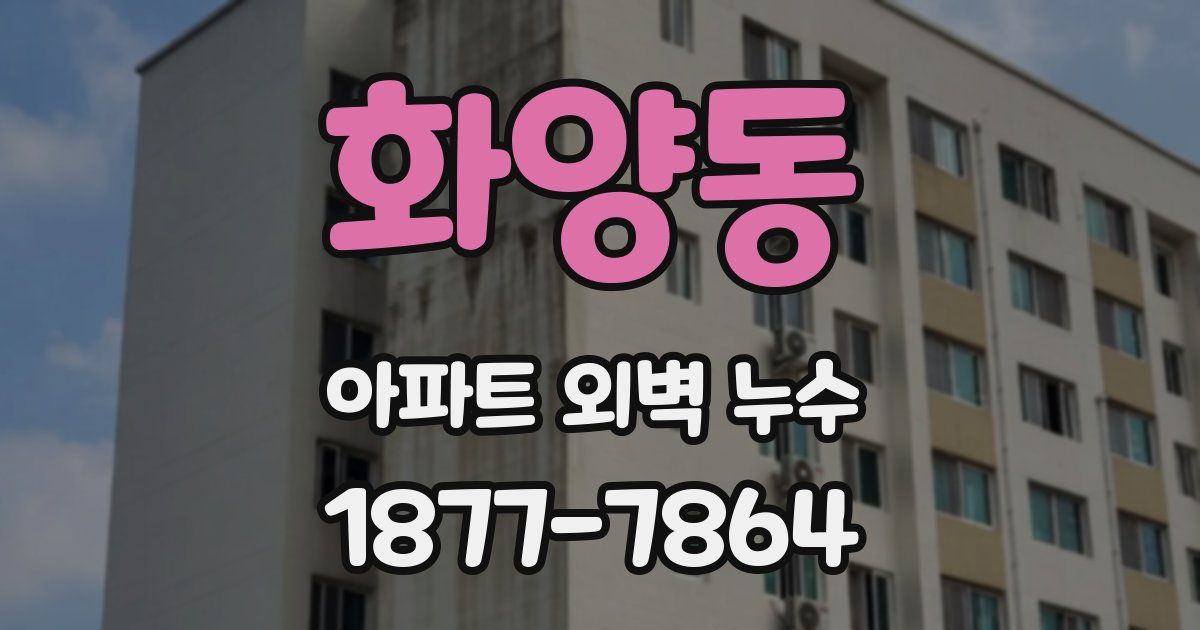 화양동 아파트 외벽 누수