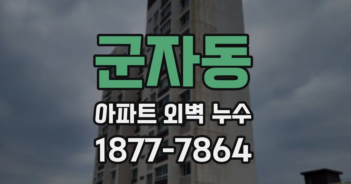 군자동 아파트 외벽 누수