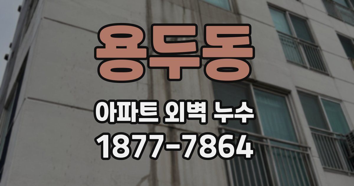 용두동 아파트 외벽 누수