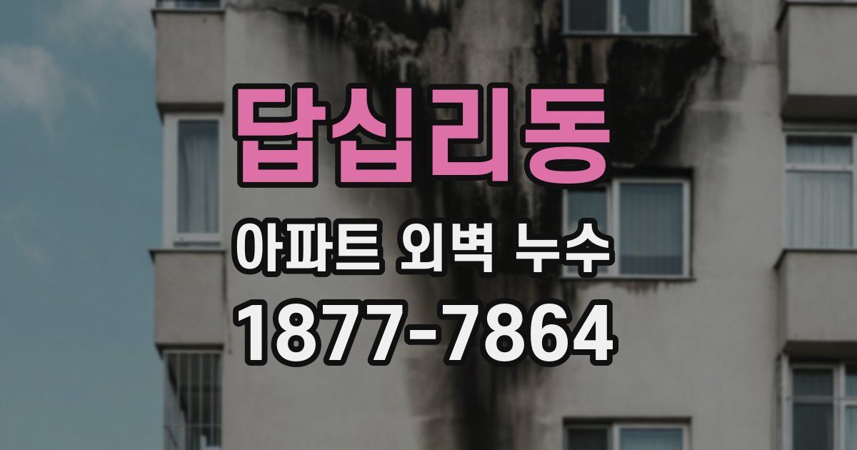 답십리동 아파트 외벽 누수