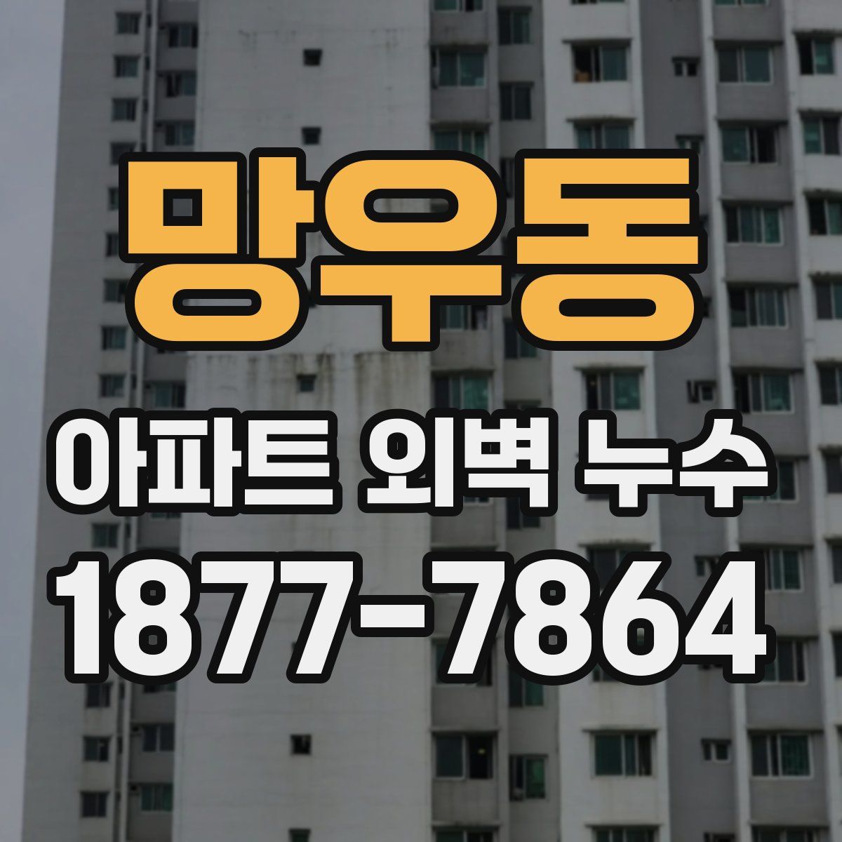 망우동 아파트 외벽 누수