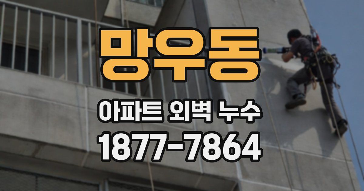 망우동 아파트 외벽 누수
