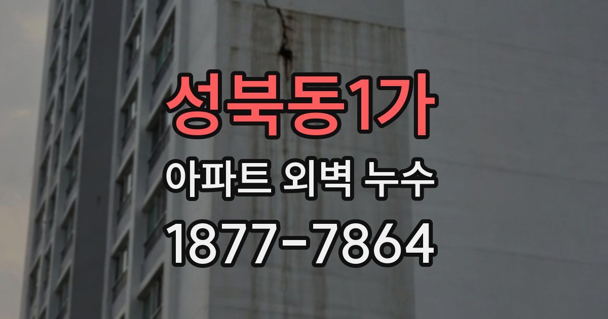 성북동1가 아파트 외벽 누수