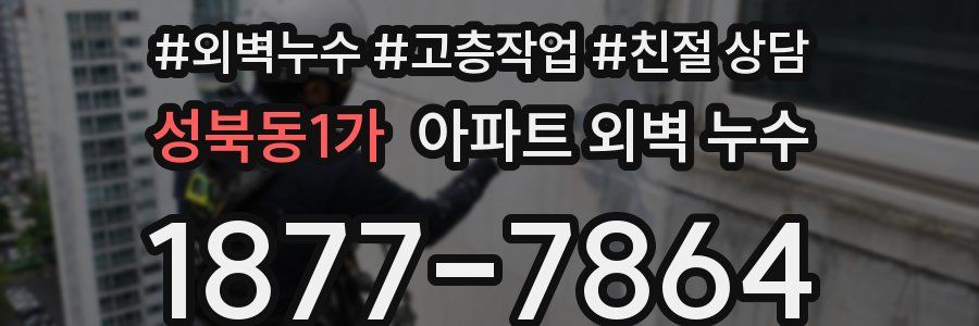 성북동1가 아파트 외벽 누수